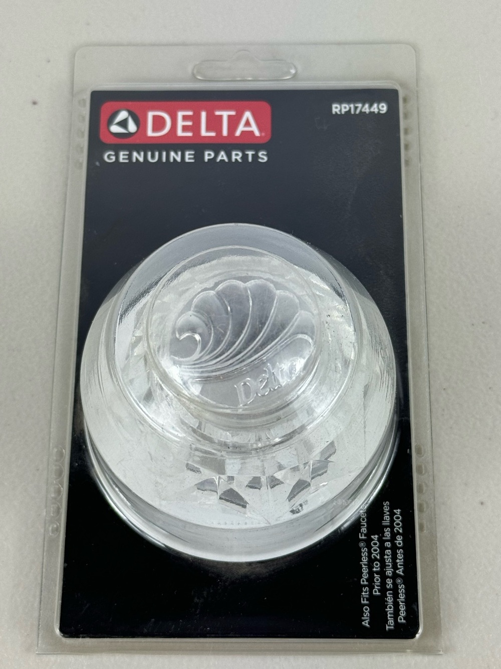 Delta Genuine OEM Replacement Faucet Single Clear Knob Handle Kit RP17449